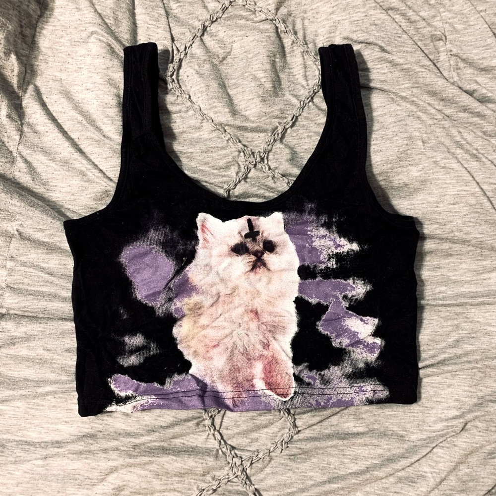 Cat Crop Top
